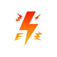 Thunder and Bolt Lighting Flash Icons Flat Style vector