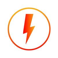 Thunder and Bolt Lighting Flash Icons Flat Style vector