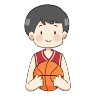 basquetebol clipart Garoto segurando basquetebol bola png