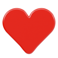 Heart icon 3d render illustration png