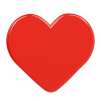 Heart icon 3d render illustration png