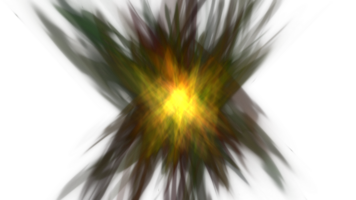 un verde y amarillo explosión en un transparente antecedentes png