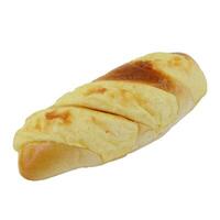 Cheesy Twist isolated on white background top view of bakery items food photo