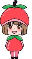 donc mignonne fruité fille png