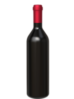 3D Red wine bottle rendering for mockup png