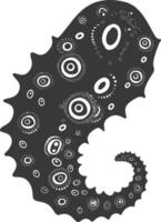silueta ameba animal negro color solamente vector