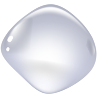 Transparent drops of water, gel or glycerin. png