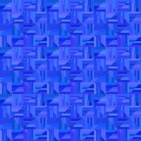 Blue abstract seamless striped triangle pattern - tiled mosaic background design vector