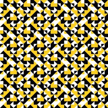 Random threetone mosaic pattern background - repetitive design vector