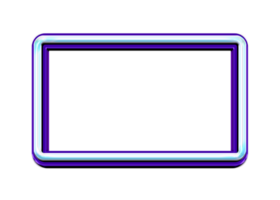 rectangle shape frame border with curve wave png