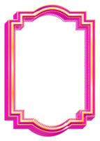 rectangle shape frame border with curve wave png