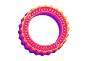 circulo forma dorado lustroso marco curva diseño estilo png