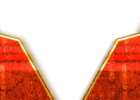 rosso d'oro certificato telaio confine con curva onda brillante lucido stile design png
