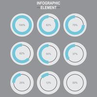 Set of infographic elements bar graphs, statistics, pie charts, icons, presentation graphics vector