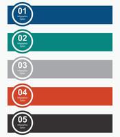 Funnel, ribbon infographic template or element with 5 step, process, option, colorful, circle, button, tag, stair, ladder, rectangular, circular, label for sale slide vector
