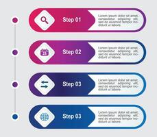 Infographic elements for business illustration in modern style. vector