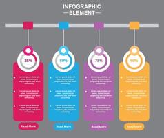 Infographic elements for business illustration in modern style. vector