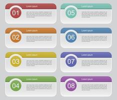 embudo, cinta infografía modelo o elemento con 5 5 paso, proceso, opción, vistoso, círculo, botón, etiqueta, escalera, escalera, rectangular, circular, etiqueta para rebaja diapositiva vector