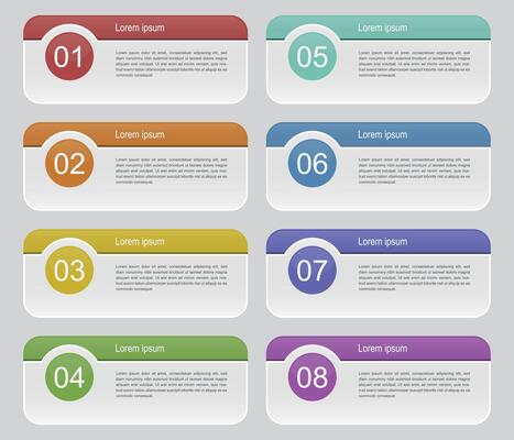 Funnel, ribbon infographic template or element with 5 step, process, option, colorful, circle, button, tag, stair, ladder, rectangular, circular, label for sale slide