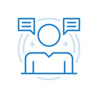 Latest business news icon information broadcast with character announcer summaries vector