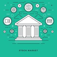Flat line illustration. Modern thin linear stroke icons. vector