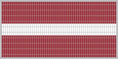 illustration of the Latvian flag under the lattice. The concept of isolationism. No war. vector