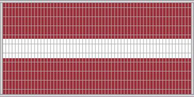 illustration of the Latvian flag under the lattice. The concept of isolationism. No war. vector