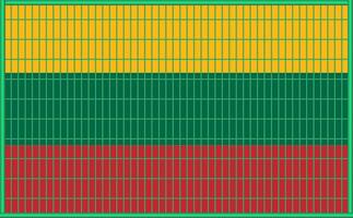 illustration of Lithuania flag under the lattice. The concept of isolationism. No war. vector