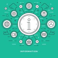 Flat line illustration. Modern thin linear stroke icons. vector
