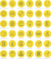 Flat line simple icons set. Thin linear stroke icons essentials objects concept. vector