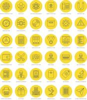 Flat line simple icons set. Thin linear stroke icons essentials objects concept. vector