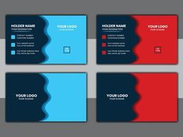 Simple modern colorful business card design vector