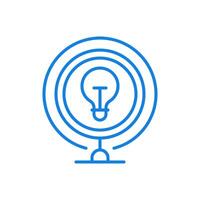 Light bulb idea line icon. Efficient creative process with vivid imagination. vector