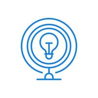 Light bulb idea line icon. Efficient creative process with vivid imagination. vector