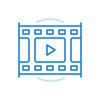 Watch line icon. Convenient multimedia technology with digital design. vector