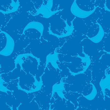 seamless pattern of large splashes of liquid on a blue background vector