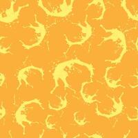 seamless pattern of large splashes of liquid on an orange background vector