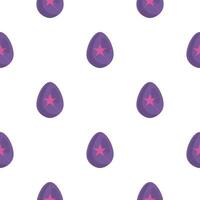 Illustration on theme seamless celebration holiday Easter with hunt colorful bright eggs vector