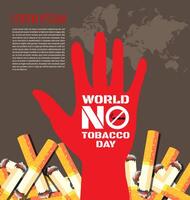 World No Tobacco Day background vector