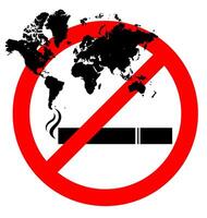 Abstract prohibiting smoking sign vector