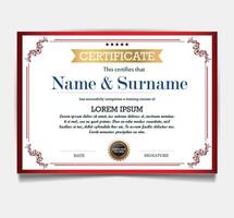 Certificate of Appreciation template, Certificate of achievement, awards diploma, gold certificate of appreciation border template with luxury badge and modern line and shapes. vector