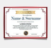 Certificate of Appreciation template, Certificate of achievement, awards diploma, gold certificate of appreciation border template with luxury badge and modern line and shapes. vector