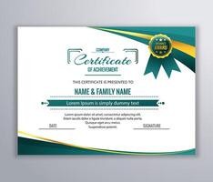 elegant modern gold base diploma certificate template. Use for print, certificate, diploma, graduation vector