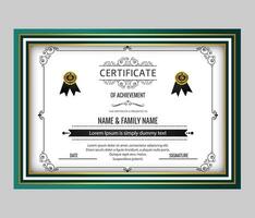 elegante moderno oro base diploma certificado modelo. utilizar para imprimir, certificado, diploma, graduación vector