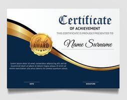 elegante moderno oro base diploma certificado modelo. utilizar para imprimir, certificado, diploma, graduación vector