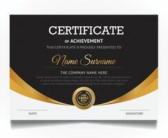 elegant modern gold base diploma certificate template. Use for print, certificate, diploma, graduation vector