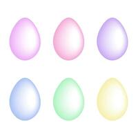 easter colored eggs. set of easter eggs. plain eggs. pastel colored eggs. vector