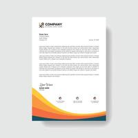 Professional And Creative Modern Corporate Business Letter Head Template. vector