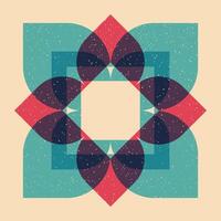 Geometric object with riso print effect. . Graphic element for fabric, textile, clothing, wrapping paper, wallpaper, poster. Graphic element. Perfect For your own decoration or design vector