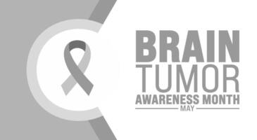 May is Brain Tumor Awareness Month background template. Holiday concept. use to background, banner, placard, card, and poster design template with text inscription and standard color. vector